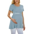 thumbnail image 2 of Women's Maternity Tops Shirts Short Sleeve Pregnancy Clothes 3-Pack, 2 of 7