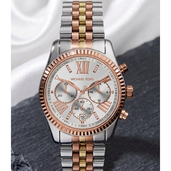 Women's Lexington MK5735 White Stainless-Steel Quartz Fashion Watch