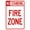 Warning Sign 3, variant on No Standing Fire Zone with Left Arrow - 8"x12" Metal Security Tin Warning Sign, Fire Zone Decor for Street Business Home Wall Outdoor
