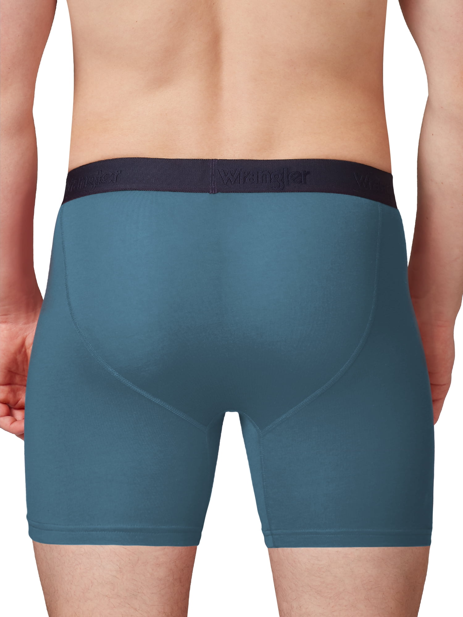Wrangler Men's Cotton Stretch Boxer Brief Set, Boxer Briefs Underwear for Men, S, 6 Pack