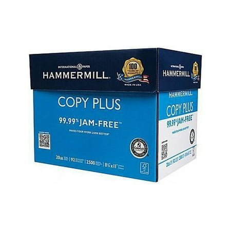 HammerMill Copy Plus Copy Paper, 8 1/2" x 11" 5 Ream Case