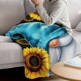 thumbnail image 3 of Blue Gnomes Blanket Soft Cozy Warm Throw Blanket for Couch, Plush Fuzzy Flannel Fleece Blankets for Sofa, Farmhouse Sunflower Pastoral Floral Bed Blankets Lightweight Gifts for Women, 50"x60", 3 of 9