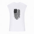 thumbnail image 3 of NOLDARES Mens Sleeveless Shirts Cotton Workout Tank Tops Independence Day Shirts Gym Muscle Loose Fit Tee(White,S), 3 of 5