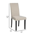 thumbnail image 5 of Pim 19 Inch Dining Side Chair- Set of 2- Upholstered- High Backrest- Beige, 5 of 6