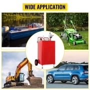 BENTISM Fuel Caddy Fuel Storage Tank 30 Gallon 2 Wheels with Manuel Pump, Red