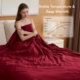 thumbnail image 3 of MARNUR Electric Heated Blanket Polar Fleece Full Size 72''x 84'' with 6 Heating Levels 10H Timer - Red, 3 of 10