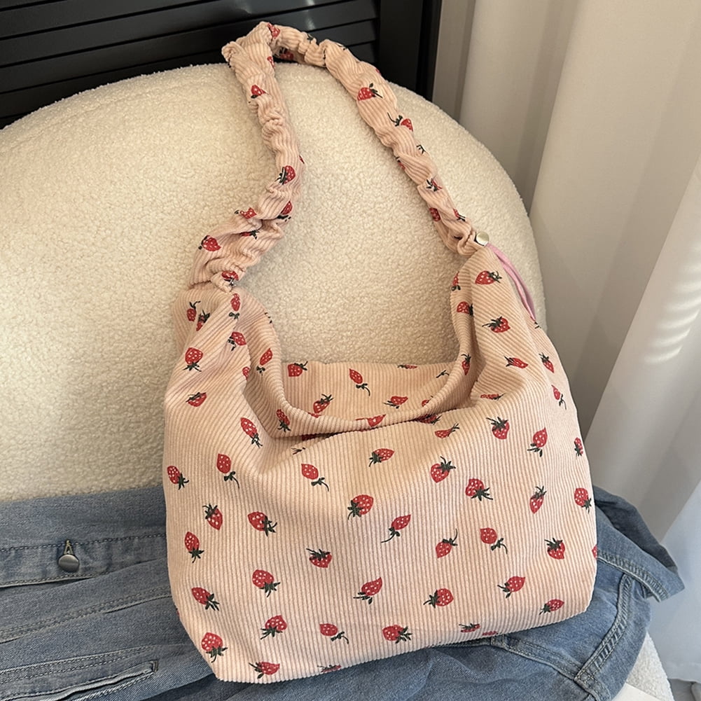 ●EMIS● CORDUROY DAILY LONG HOBO BAGPINK m1037_1332413 EMIS】CORDUROY DAILY LONG HOBO BAG-PINK CORDUROY DAILY LONG