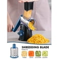 thumbnail image 4 of Rallador rotativo de queso Geedel Kitchen y cortador de mandolina con cuchillas, 4 of 9