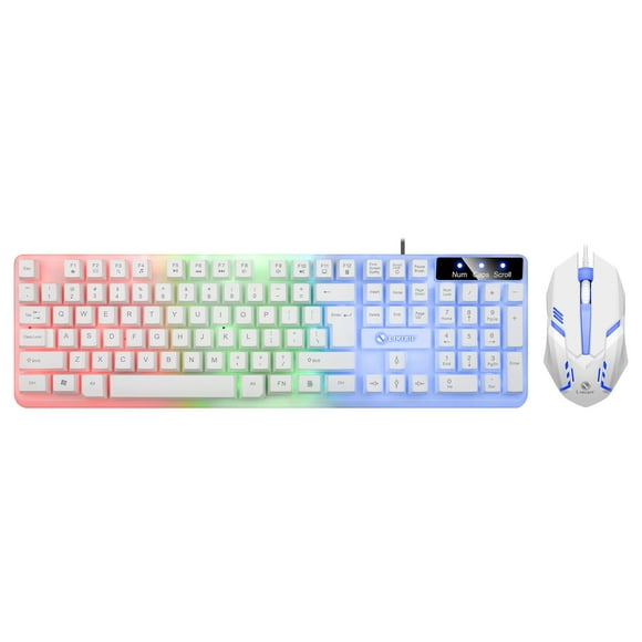 jovati GTX350 Luminous Wireless Keyboard Mouse Cover Suspended Keyboard Mechanical Hand Feeling Electronic Games Mouse Keyboard Cover 104 Key Backlight Adjustment