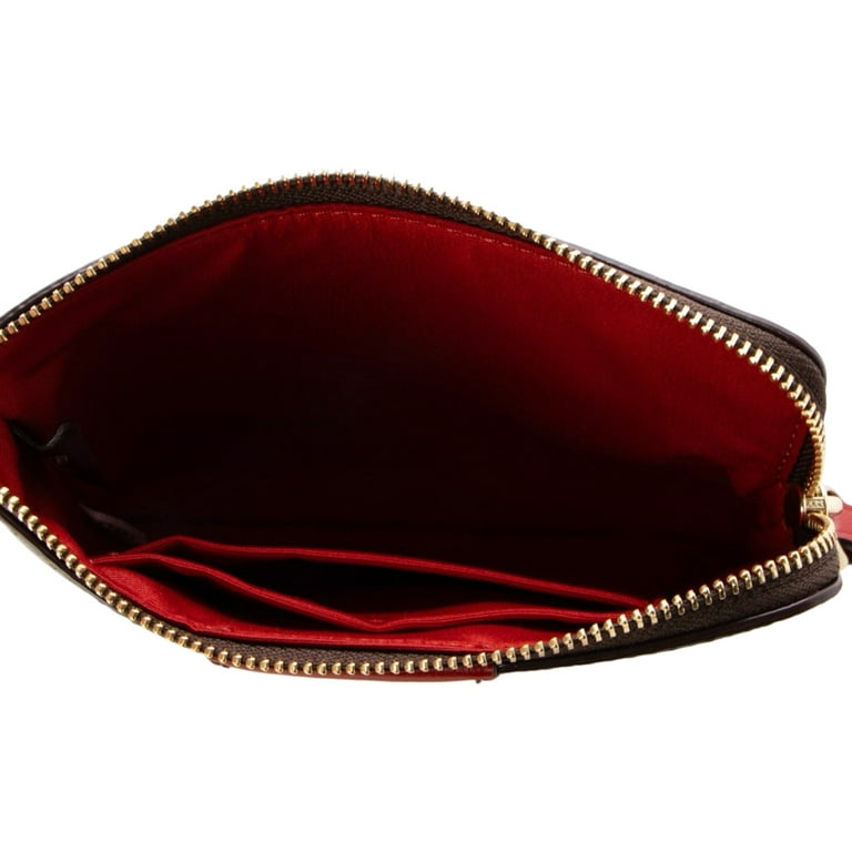 Coach Women's Small Corner Zip Wristlet in Signature Canvas