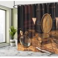 thumbnail image 4 of Ambesonne Compass Shower Curtain, Vintage Geography Tools Map, 69"Wx84"L, Multicolor, 4 of 4