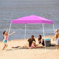 thumbnail image 5 of Outdoor Basic 8'x10' Pop Up Canopy Tent Party Wedding Folding Commercial Instant Shelter Sun Shade with Carring Bag, Pink, 5 of 10