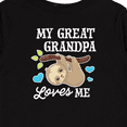 thumbnail image 4 of Inktastic My Great Grandpa Loves Me with Sloth and Hearts Boys or Girls Long Sleeve Toddler T-Shirt, 4 of 5
