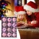thumbnail image 3 of mfyjkho Juego de 12 adornos navideños irrompibles de 6 cm, multicolor, para decorar el árbol y exhibir en fiestas., 3 of 5