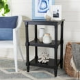 thumbnail image 2 of SAFAVIEH Cassie Amish Style Black Rectangle Wood End Table (19.8 in. W x 15 in. D x 30 in. H), 2 of 9