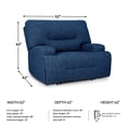 thumbnail image 4 of Signature Design by Ashley Furniture Acklen Place Navy Oversized Power Recliner, 4 of 12