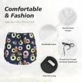 thumbnail image 6 of Picia Sloth with Donuts Pattern Women's 2 in 1 Athletic Running Shorts High Waisted Workout Casual Gym Sweat Shorts with Comfy Liner Zipper Pockets-X-Large, 6 of 9