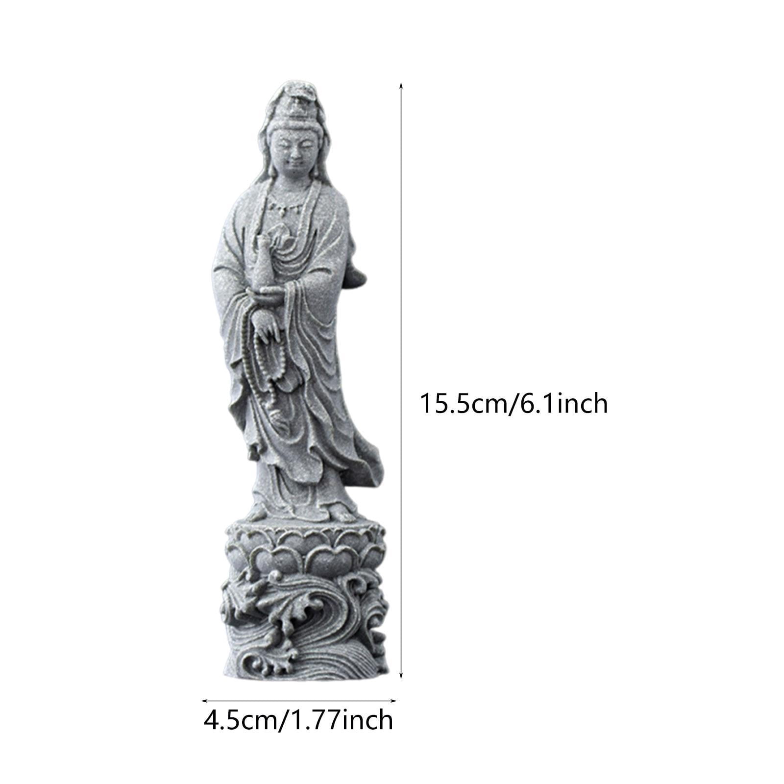 Fiocias Toilet Paper Holder Paper Towel Holder Countertop Kitchen Roll Holder Guan Yin Statue Iron Stone Long Suitable for Kitchen Dining Table Coffee