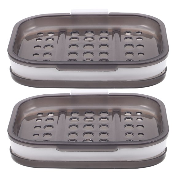 ETEREAUTY 2-Pack Cup Soap Holders with Drainage for Bathroom and Shower Wall Mounted Soap Dish