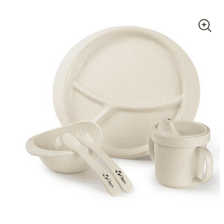 Ozeri Earth Dish Set For Kids, 100% Made from a