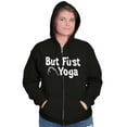thumbnail image 4 of 1st Yoga Relaxing Meditation Namaste Womens Plus Size Graphic Zipper Hoodie Brisco Brands 2X, 4 of 5