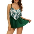 thumbnail image 5 of Tummy Control Swimdress for Women Polka Dots Print Swimsuits Ruffled Flowy Swimdress 2 Piece Tankini Set with Shorts, 5 of 7