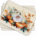 thumbnail image 5 of Fall Placemats Set of 4,Pumpkin Thanksgiving Placemats,Linen Fall Table Mats,Decorative Autumn Place Mats for Dining Tables, 5 of 5
