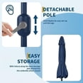 thumbnail image 3 of Patio Umbrella – 7.5FT Outdoor – 6 Ribs & Iron Frame – UPF 50+ UV Protection – Waterproof Canopy – Deck, Pool, Backyard, Lawn & Balcony, 3 of 4