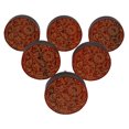 thumbnail image 1 of IBA Indianbeautifulart Boutons de Meubles Gravés Rouges, Lot de 10, 1 of 3