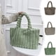 thumbnail image 1 of Bolso de tela suave para mujer - Bolso de hombro de gran capacidad en café, caqui, verde | Bolsa de tela espaciosa de 30x24x15cm, 1 of 6