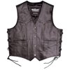Mossi Lace-Up Leather Vest (50, Black)