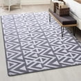 thumbnail image 2 of Lochas Soft Shaggy Rugs Geometric Area Rug Fluffy Carpet for Living Room Fluffy Accent Carpet Home Decor,7'x10',Grey, 2 of 7