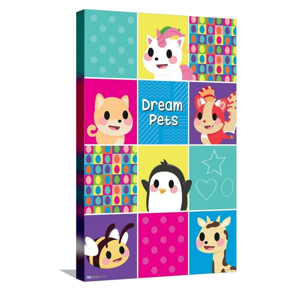 Adopt Me! - Panels Canvas Wall Poster, 14.725" x 22.375"