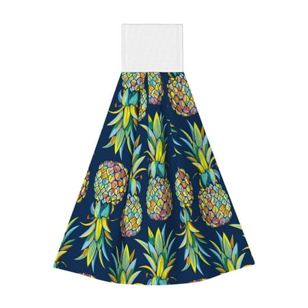 

Coaee Colorful Pineapples for Fast Absorbent Hanging Towels with Velcro for Kitchen Bathroom Laundryroom