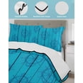 thumbnail image 3 of Twin Quilt Bedding Set, Nautical Anchor Reversible Summer Quilt 3 Pieces, Coastal Ocean Sea Wooden Grain Blue Lightweight Bedspreads Coverlets with 2 Pillow Shams for All Seasons, 3 of 5