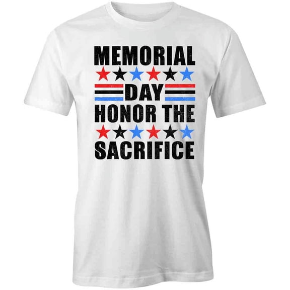 Memorial Day Honor T-Shirt | Patriotic American White Tee Gift