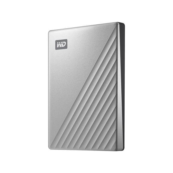 WD 2TB Silver My Passport Ultra Portable Storage External Hard Drive USB-C for Mac (WDBKYJ0020BSL-WESN)
