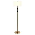 thumbnail image 3 of Evelyn&Zoe Bernard Two-Tone Floor Lamp with Fabric Shade, Brass/Blackened Bronze/White, 3 of 6