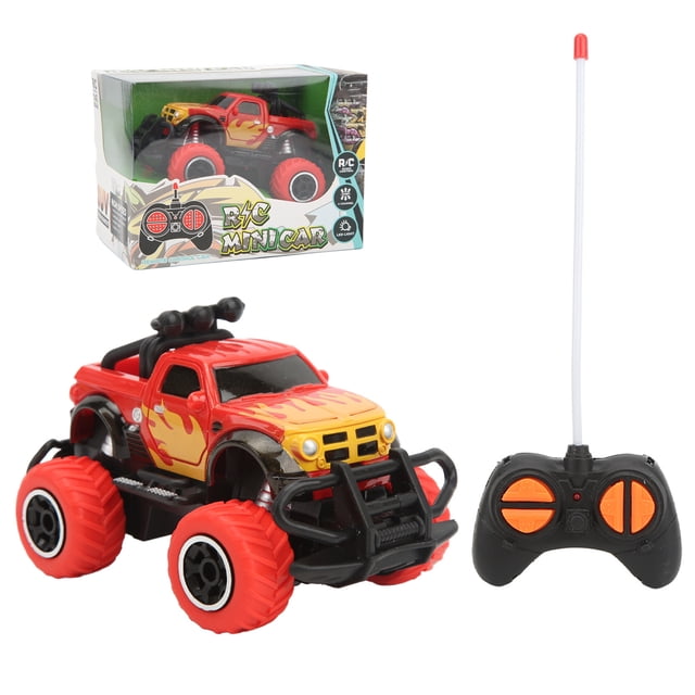Coche todoterreno teledirigido a escala 1:43, coche eléctrico con control remoto, juguete para niños y niñas mayores de 3 años, color rojo.