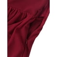 thumbnail image 6 of CHICTRY Girls Chiffon Short Dance Jumpsuit Romper Birthday Party Maxi Dress Burgundy 14, 6 of 7