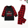 thumbnail image 4 of enyan Christmas Matching Family Pajamas Letter Print Round Neck Long Sleeve Tops Plaid Long Pants for Man/Woman/Kids/Baby, 4 of 4