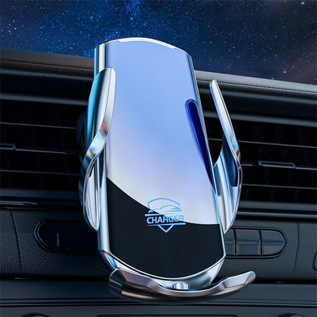 Car Wireless Magnetic Charger Gaqring 15W Fast Charging Automatic Open Close Intelligent Induction Telescoping Charger for All Mobile Phones