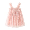 thumbnail image 4 of HJYCHN Toddler Dress Sleeveless Daisy Print Mesh Party Gown with Ruffled Straps for Carnival Girls Dress 12-18 Months, 4 of 6
