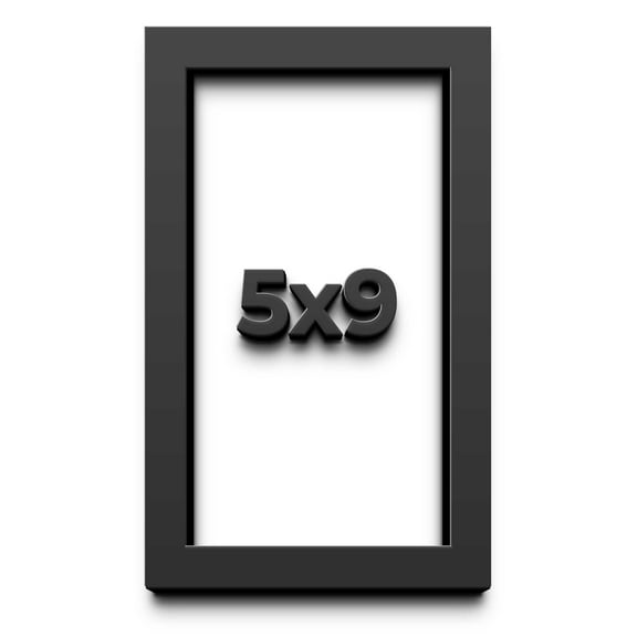 5x9 In Shadow Box Frame Black,  1 inches Deep Real Wood Contemporary Shadowbox Display Frame, UV