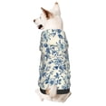thumbnail image 1 of Balery Vintage Blue Floral Sudadera con Capucha para Perros Pequeños – Ropa para Mascotas, Disfraz para Perros y Gatos, Ideal para Fiestas y Cosplay-XX-Large, 1 of 7