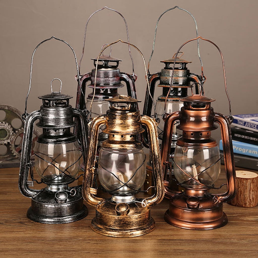 Oasiva Vintage Metal Oil Lamp Portable Lantern Kerosene Light Outdoor Camping Bar