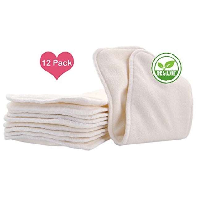 baby cloth diaper bamboo inserts,12pcs 4layers super water absorbent