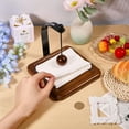 thumbnail image 3 of Wood Napkin Holder for Table Napkin Dispenser with Metal Weighted Arm Wooden Ball Square Cocktail Paper Holder for Kitchen Office Restaurant Cafe Home Decor, 3 of 7