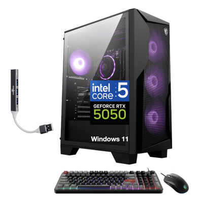 MSI Codex R2 Desktop i5 14400F RTX 5050 64GB DDR5 1TB SSD Win11 Pro w/DKZ USB Hub