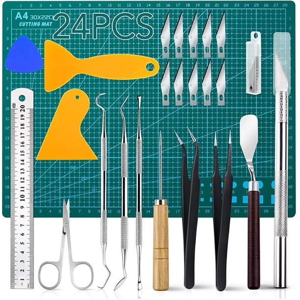 Kit De Herramientas De Deshierbe De Vinilo, Herramientas De Modelado, 25 Uds., Herramientas De Tallado De Vinilo Para Trabajo De Arte Diy, Corte De Álbumes De Recortes Moyic HA035559-00